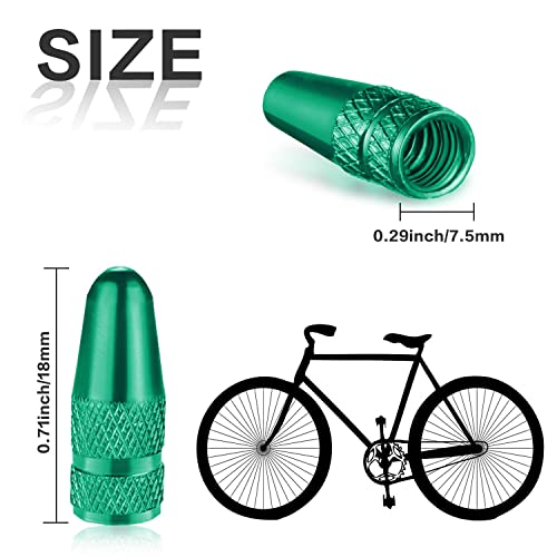 30 Pieces Bike Valve Caps Presta Valve Caps Alloy Bike Tire Valve Stem Caps Aluminum French Bicycle Air Tire Caps With 1 Clear Plastic Storage Box,10 Colors #TOP3
