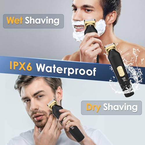 Anluomania Afeitadora Corporal Masculina, Depiladora Corporal Hombre con Luz LED, Base de Recarga USB, IPX7 Impermeable, Seco y Húmedo, para Barba, Axilas, Pecho, Piernas y Zonas Íntimas - imagen 7