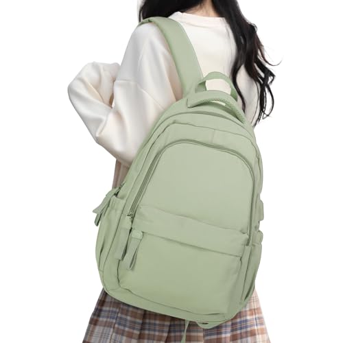 Hyc00 Mochilas Portatil Mujer, 14 Pulgadas Mochila Escolar Adolescente Mochilas Instituto Chica Mochilas Colegio Mochila Universitaria Mochila Mujer Trabajo Mochilas Tipo Casual Backpack, Verde Claro Hyc00 Mochilas Portatil Mujer, 14 Pulgadas Mochila Escolar Adolescente Mochilas Instituto Chica Mochilas Colegio Mochila Universitaria Mochila Mujer Trabajo Mochilas Tipo Casual Backpack, Verde Claro
