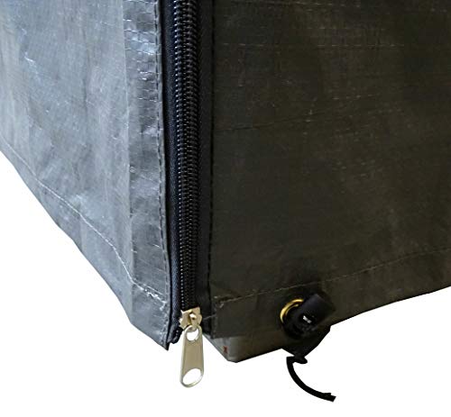 QUICK STAR Gitterbox Abdeckung 125x85x87cm Grau PE Gewebefolie Schutzhülle Abdeckplane Staubschutz Versandtasche
