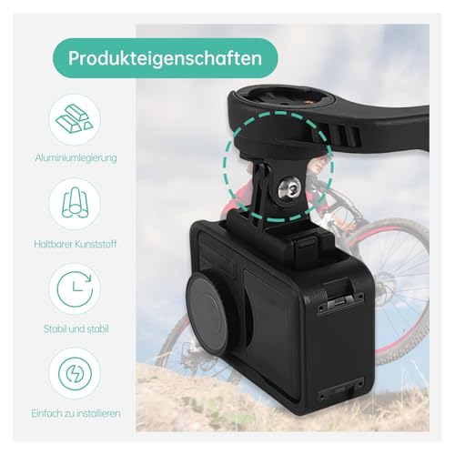 Uchwyt rowerowy z gniazdem żeńskim – Kompatybilny z GoPro, Garmin Edge/Varia, mocowanie na kamerę sportową, światło, telefon – stabilna i lekka konstrukcja