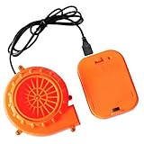aqxreight Mini Ventilatore Ventilatore USB Ricarica Blow Up Blower con Scatola della Batteria per Abbigliamento da Gioco Gonfiabile Sust Orange Blower (Soffiatore)