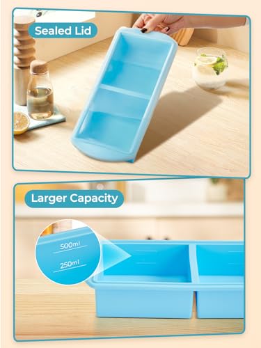 Molde de silicona para cubos de sopa, pack de 3 unidades miniatura 6