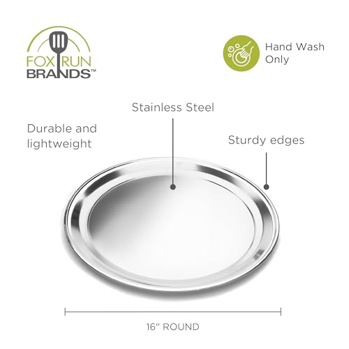 Fox Run 4516 16" Stainless Steel Pizza Pan - Image 6
