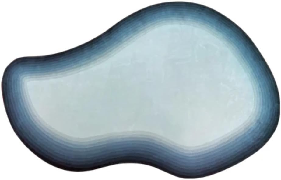 Thick Plush Lounge Floor Mat Irregular Shapes Rugs for Bedroom Home Fluffy Soft Gradient Color Living Room Decoration Carpet(80x120cm/E)