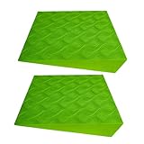MotiveTech 2 EVA Calf Extension Blocks with Heel for Squats, Suitable for Pilates and Push-up Exercises, Green