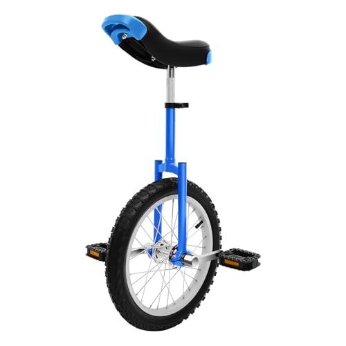 One Wheel Bike Adjustable Seat Adults Kids Unicycles Sports Fitness Exercise Unicycle with Aluminum Alloy Rim and Pedals One Wheel Bike for Outdoor Sports Exercises - LIWBYYG 16 Inch Unicycle