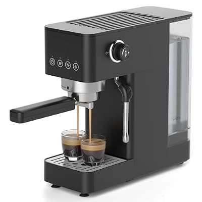AOBOSI 20 Bar Espresso Machine for Cappuccino, Compact Design with 1350W Fast Heating & 51oz Water Tank, Perfect for Home Kitchen, Black