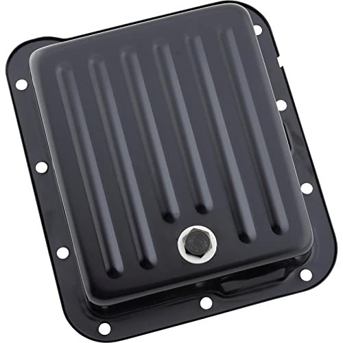 Transmission Pan Case Fill Style Black Steel Fits Ford C4