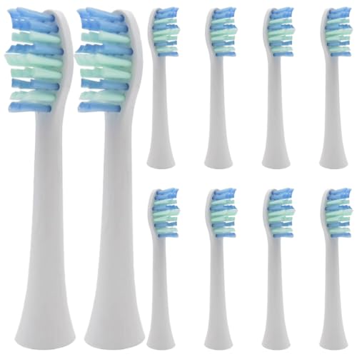 Image of Replacement Toothbrush Heads Compatible with Kuicur Electric Toothbrush,10 Pack (White Firm)
