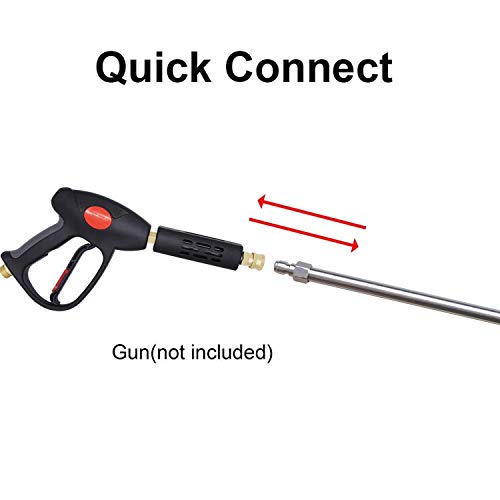 Xiny Tool Pressure Washer Extension Wand, 17 Inch Stainless Steel With 1/4" Quick Connect Power Washer Lance, 2 Pack #TOP4