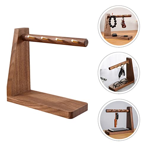 Stobaza 1 Pc Hanging Wood Stand Hanger Rack Desktop Hallway Home Key Room Wooden Holder Bracket Entryway For Bedroom Hook Hooks Multipurpose Retro Phone Simple Storage Mask Tabletop #TOP4
