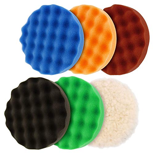 TCP Global EP-502-6" Variable Speed Random Orbit Dual-Action Polisher with Waffle Foam & Wool Pads - Professional Auto Paint Buffing & Polishing Kit by TCP Global - Image 6