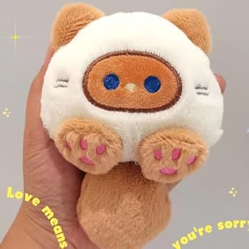 HUIJUFU Leuke Kat Pluche Portemonnee Sleutelhanger Dames