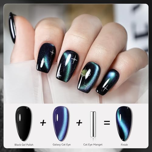 Esmalte gel Cat Eye JODSONE 16.5ml Azul Púrpura Holográfico miniatura 2