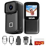 SJCAM C200Pro アクションカメラ 4K/30FPS｜ウェアラブルカメラ｜小型 軽量 防水5ｍ｜六軸手ブレ補正 HDR 長時間撮影｜vlogカメラ 手持ち 5GWiFi対応｜バイク用 旅行用 動画撮影用 日本語説明書付き 豊富なアクセサリー｜64GBカード｜ブラック