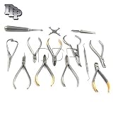 DDP Set of Orthodontic Instruments of 13 Pieces - Stainless Steel - with Boone Gauge