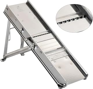 Louis Tellier - Mandolino Professionale con Carrello di Protezione - Acciaio inox - Spessore Regolabile Pettine 3&10 mm - 25 x 12 x 7 cm - Made in France