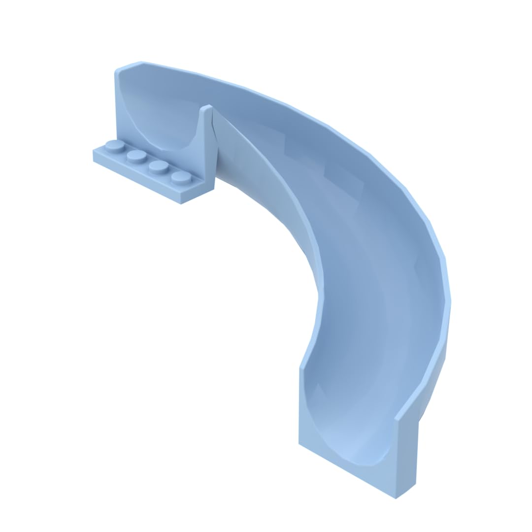 Props 6X12X8 Slide 5PCS Compatible with Lego 11267 GDS-2072 Classic Bulk Toy MOC Color:Bright Light Blue 212