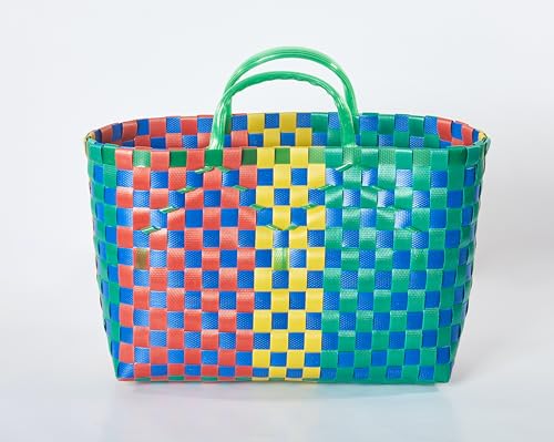 Image of The Quirk Box Premium Multipurpose Organizer Tiffin Basket Carry Bag, Storage & Picnic Basket, Lunch Bag, Gift Hamper, Handbag for Lunch Box, Water Bottle, Kids Storage - 13 litres (Green - Small)