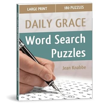 Paperback Daily Grace Word Search Puzzles - Large Print Book
