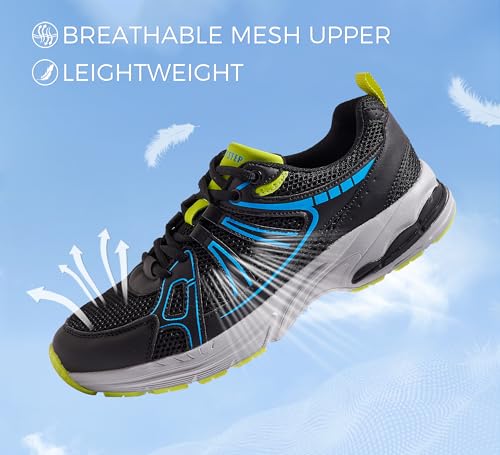LUCKY STEP Men's Mesh Breathable Fashion Sneakers Non Slip Comfortable Running Shoes Lightweight Casual Workout Tennis Shoes2