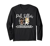 Pet Sitter Extraordinaire - Funny Dog Sitting Animal Lover Long Sleeve T-Shirt
