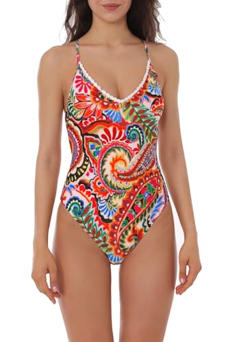 Maillot de bain une pièce femme imprimé tropical pour vos vacances à la plage et au bord de l'eau
