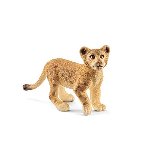 Schleich Wild Life, Animal Figurine, Animal Toys for Boys and Girls 3-8 Years Old, Lion Cub, Ages 3+