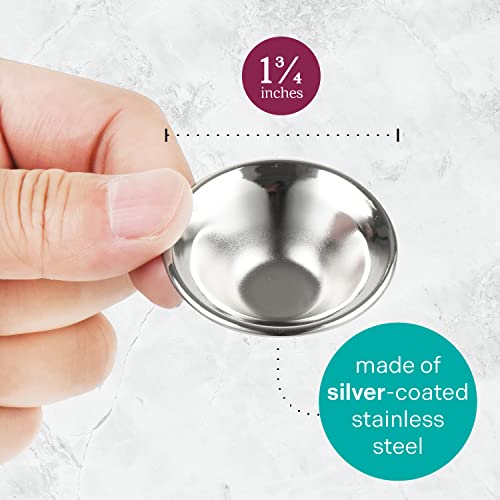 Nurse & Nourish [4 Cups] Silver Nursing Cups to Soothe Sore or Cracked Nipples - Comfy Shields for Nursing Newborn - Reusable Silver Nipple Protector for Breastfeeding - Nipple Covers Breastfeeding - Thumbnail 3