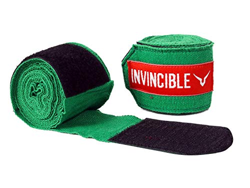 Image of Invincible Mexican Style Semi-Stretch Hand Wraps Green 4.5 Meter