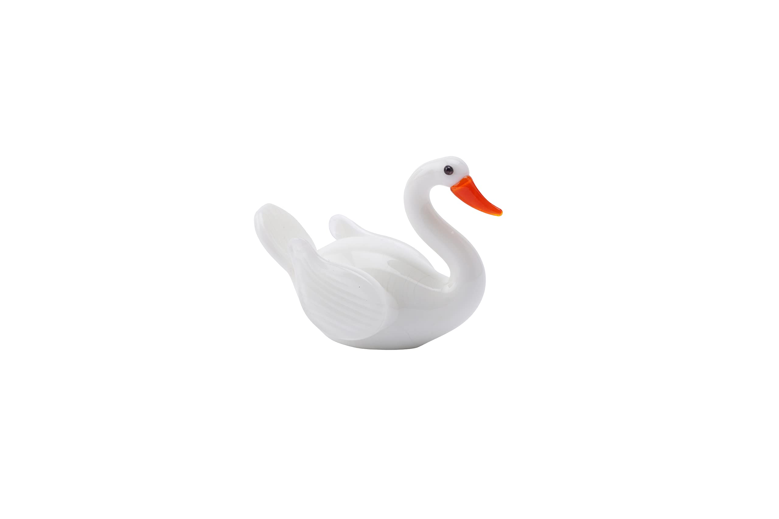 CGB Giftware | Glass Swan Figurine | White | Gift Boxed | Collectable Ornament | Decorative | Home Accessory | Glass Animal Range | GB06862
