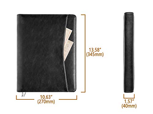 A Bundle Of Black Real Leather Portfolo & Brown Vegan Leather Portfolio #TOP6