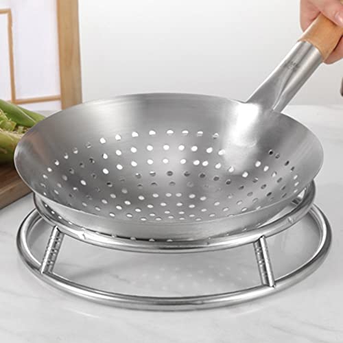 Osaladi Steamer Pot 2Pcs Wok Ring Stainless Steel Wok Rack Heat Insulated Cookware Ring Pot Holder Wok Accessories For Kitchen Wok Stand Kitchen Rack #TOP1