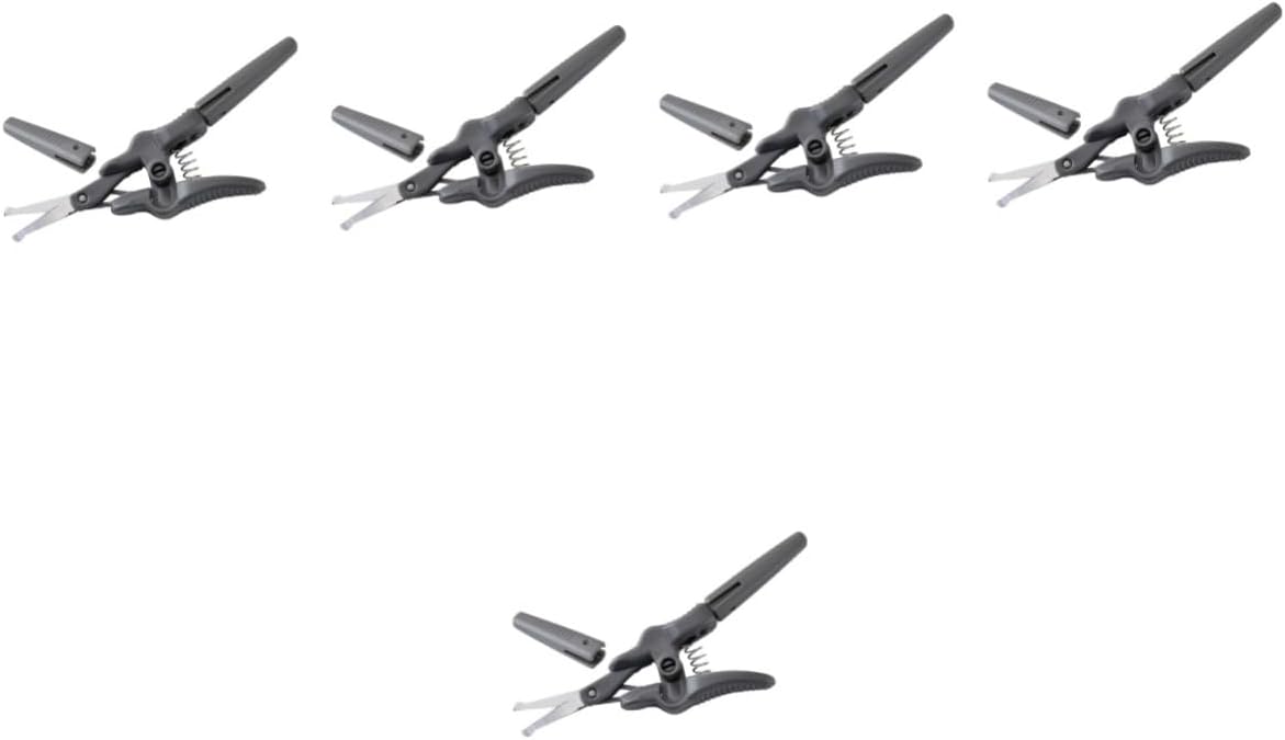 WOONEKY 5pcs Eyebrow Scissors for Precise Grooming Trimming Tool for Eyebrows Nose Hair and Beard Ergonomic Design Rounded Tips for Safety and Comfort