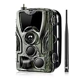 LXYDD Cámara de Caza HC-801LTE 4G Multifuncional Impermeable 16MP 64GB cámara de Seguimiento IP66 Trap Cámara de Fototrampeo,Gran Angular de 120°,MMS/SMS/SMTP/cámara de Campo FTP