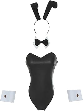 Rascal Does Not Dream of Bunny Girl Senpai Sakurajima Mai Cosplay Costume Womens Black One Piece Bodysuit for Halloween Party