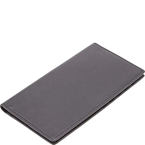 Royce Leather RFID Blocking Checkbook Holder Secretary Wallet in Leather, Black, One Size