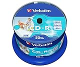 Verbatim CD-R AZO 700 MB - 52-fache Brenngeschwindigkeit - CD-Rohlinge - Bedruckbar - 50 Stück Spindel