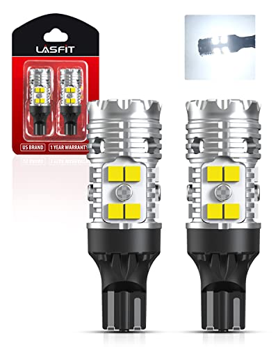 Lasfit 921 912 Led Bulb Canbus Ready T15 Error Free Led Backup Reverse Light Easy Installed 904 916 917 920 906 W16W 2835 2023 Exterior Replacement Upgraded Version 6000K White (2Pcs) #TOP24