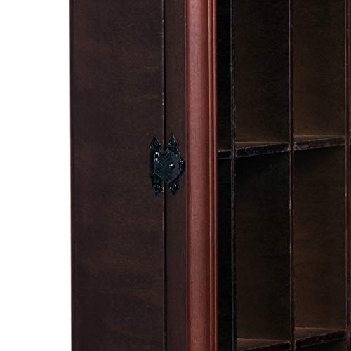 Gallery Solutions 18x16 Shot Glass Display Case with Hinged Front, Walnut - Thumbnail 6