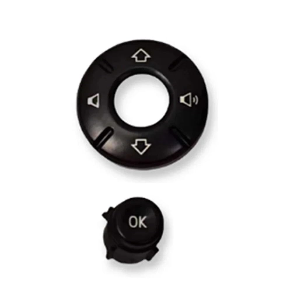 Couvre-bouton de volume de volant pour MINI pour Cooper F54/F55/F56/F57/F60 2014-2021 - Garniture de commutateur de régulateur de vitesse en plastique noir