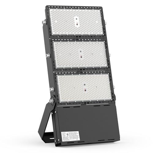 STASUN 1000W LED Stadium Lights Outdoor – Ultra Series High Power, ETL Certified, 150000LM, 5000K Daylight, 60° Beam, 100-277V, IP67 Waterproof Flood Lights for Arena, Sports Field, Parking Lot