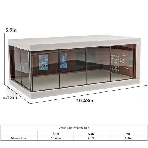Image of 1:64 Scale Parking Lot Display Case - Diecast Car Display for Mini Cars, Model Vehicles - Diorama Garage Showroom for Collectors (Without Cars) (Brown) | Best of Craft
