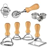 ZSMJAER 5-Piece Ravioli Cookie Cutter Set, Ravioli Cookie Cutter Dumpling Wheel Shaper, Ravioli Maker Ste...
