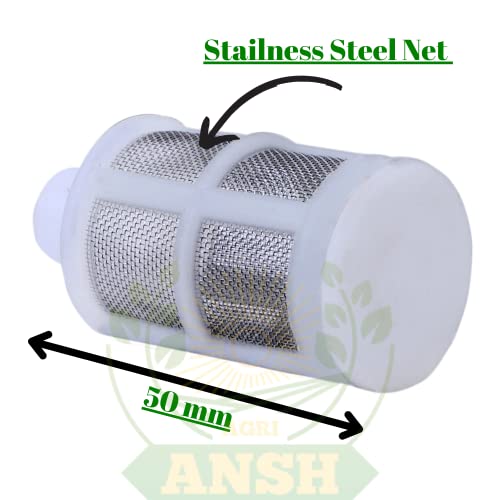 Image of Agriansh Water Inlet Micro Pump Filter Stainless Steel Net Plastic Frame Used for Diaphragm Pump Inlet Hose Pipe