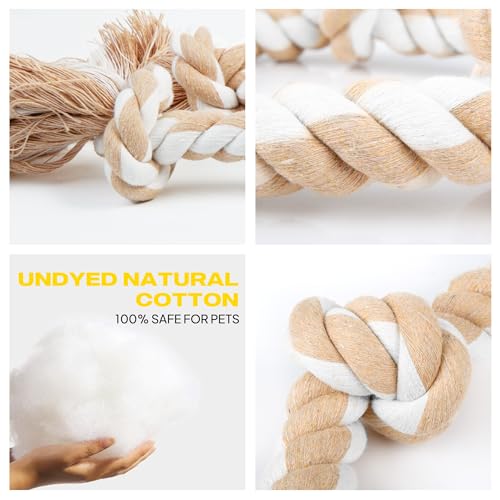 Image of Fida Dog Rope Toys for Medium Large Dogs, Chew Toys for Aggressive Chewers