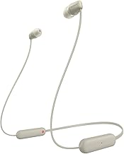 Sony (SONY) WI-C100 Wireless Ear Buds: Bluetooth Compatible/25 Hours Stamina/IPX4 Splash-proof/DSEE Equipped Beige WI-C100 CZ Small