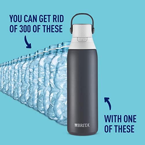 Brita TU_30850 Premium Filtering Bottle Stainless Water, Stainless Steel, Carbon