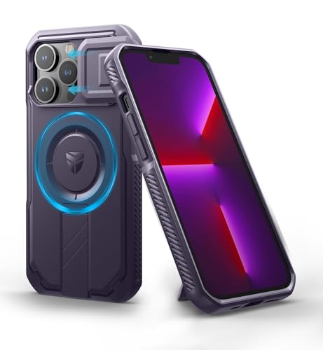 Coque iPhone 13 Pro magnétique haut de gamme robuste couleur fantôme violet